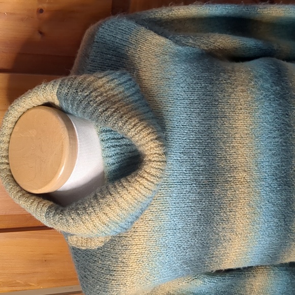 WOOLRICH* long sleeve cowl neck ribbed hem/cuff ombré sweat size XXL - Picture 6 of 11